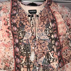 Bebe Folkloric Ruffle Dress